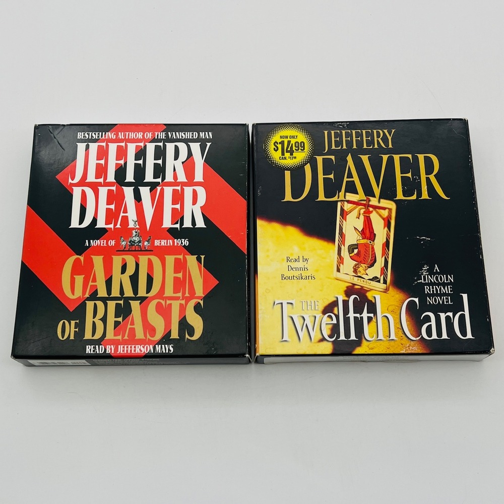 Jeffery Deaver Lincoln‎ Rhyme Audiobook CD Lot 2 Twelfth Card Beasts